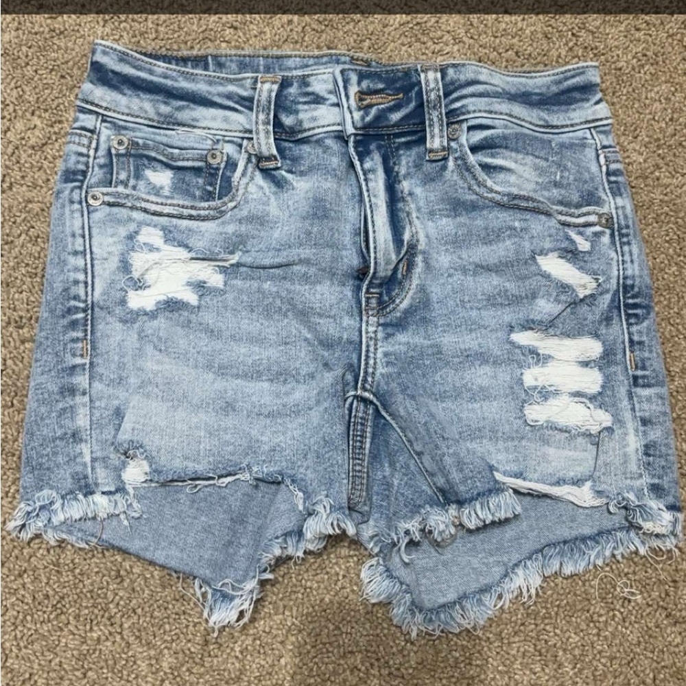 Distressed Denim Shorts
